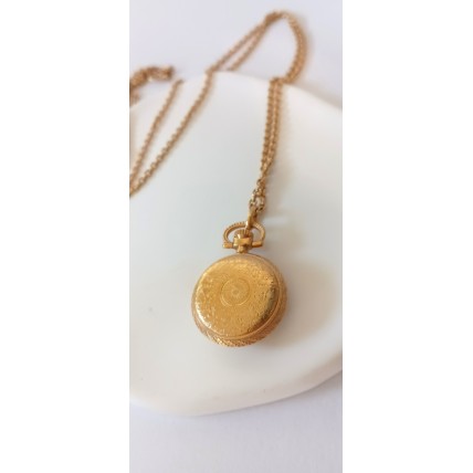 VINTAGE Airin γυναικείο ρολόι λαιμού ατσάλινο επιχρυσωμένο (VIN82 - 134443)